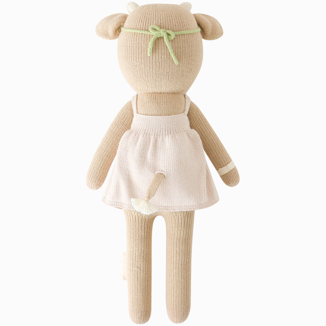 Hand-Knit Stuffed Amelia the Cow