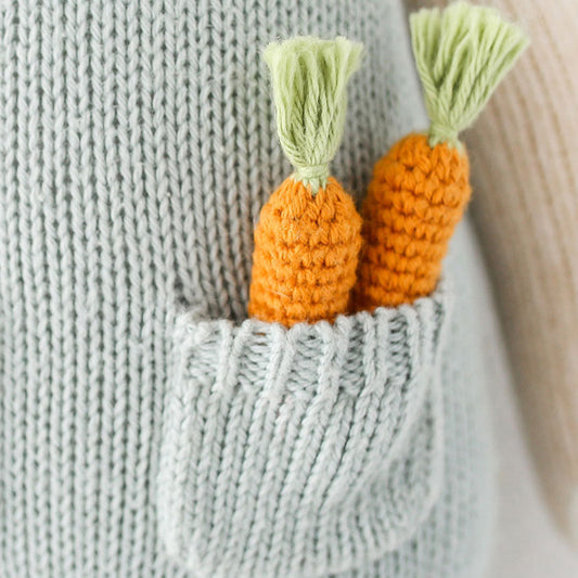 Hand-Knit Stuffed Henry the Bunny