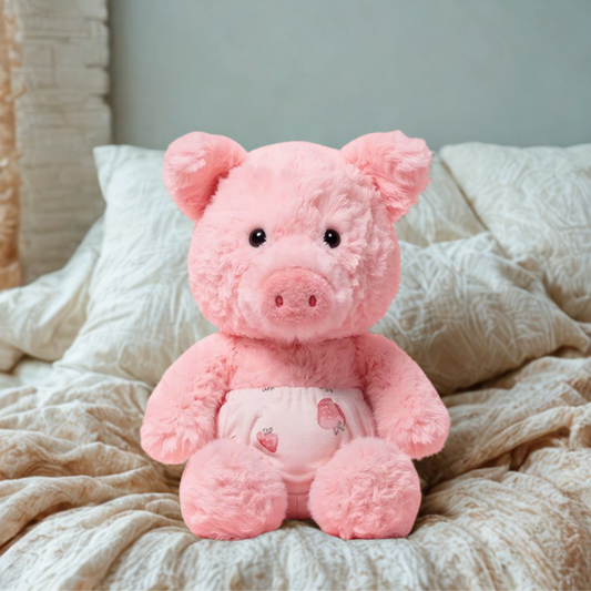 Weighted Stuffed Shy Pig