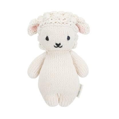 Hand-Knit Stuffed Baby Lamb