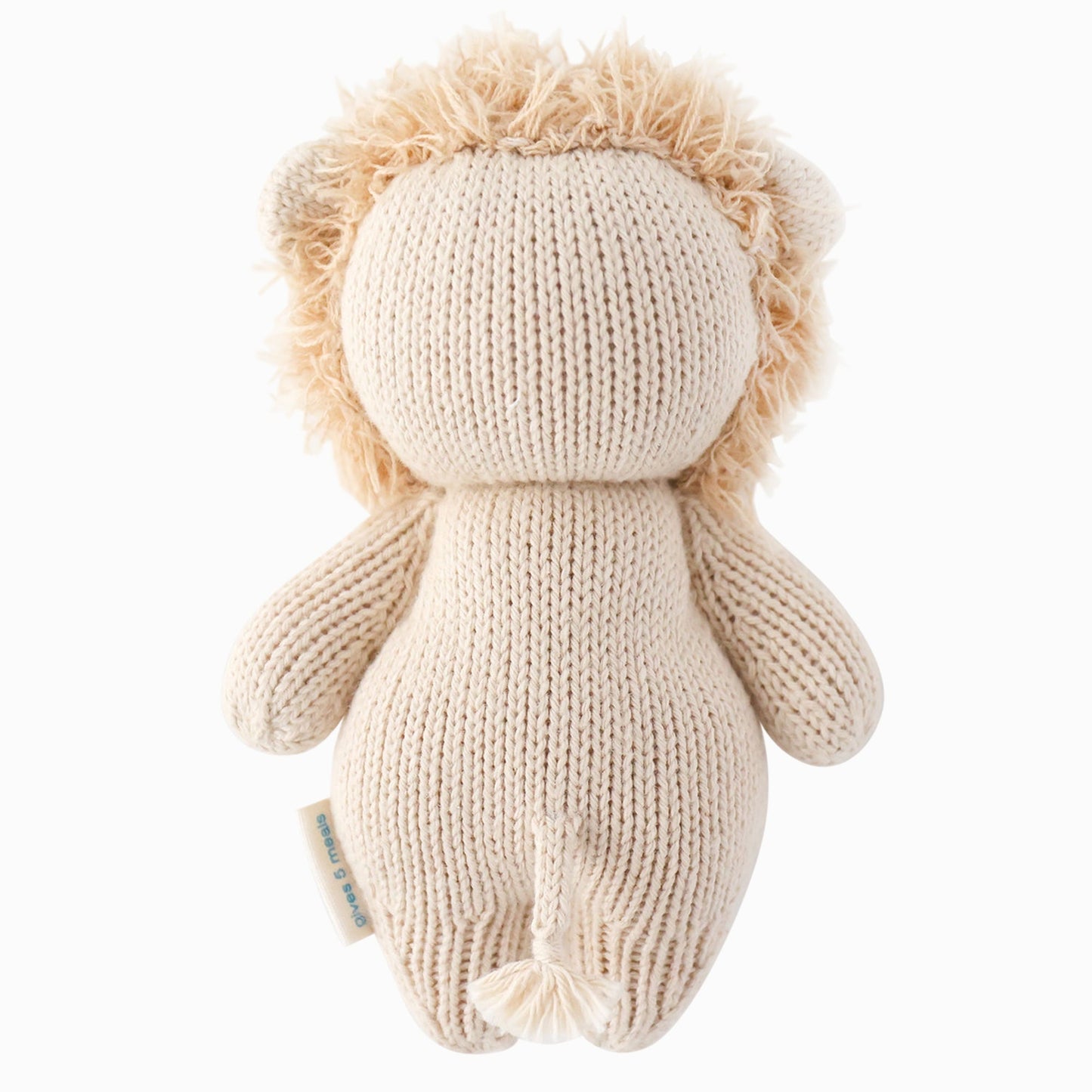 Hand-Knit Stuffed Baby Lion