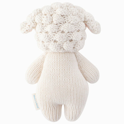 Hand-Knit Stuffed Baby Lamb