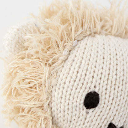 Hand-Knit Stuffed Baby Lion