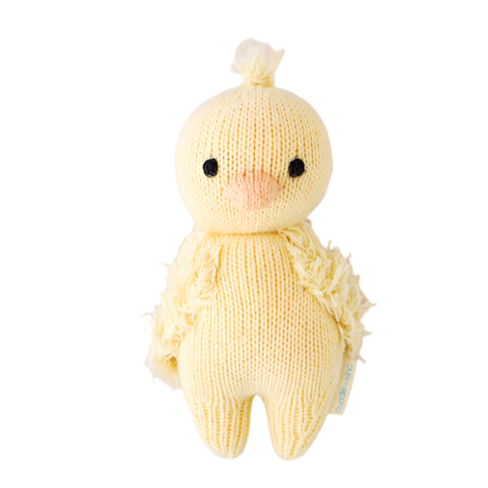 Hand-Knit Stuffed Baby Duck