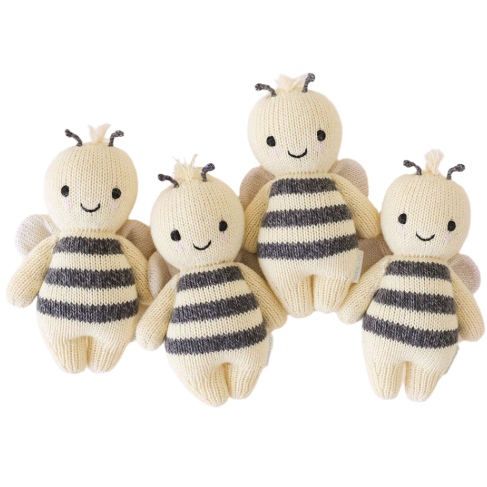 Hand-Knit Stuffed Baby Bee