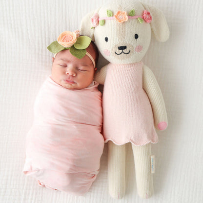 Hand-Knit Stuffed Charlotte  the Dog