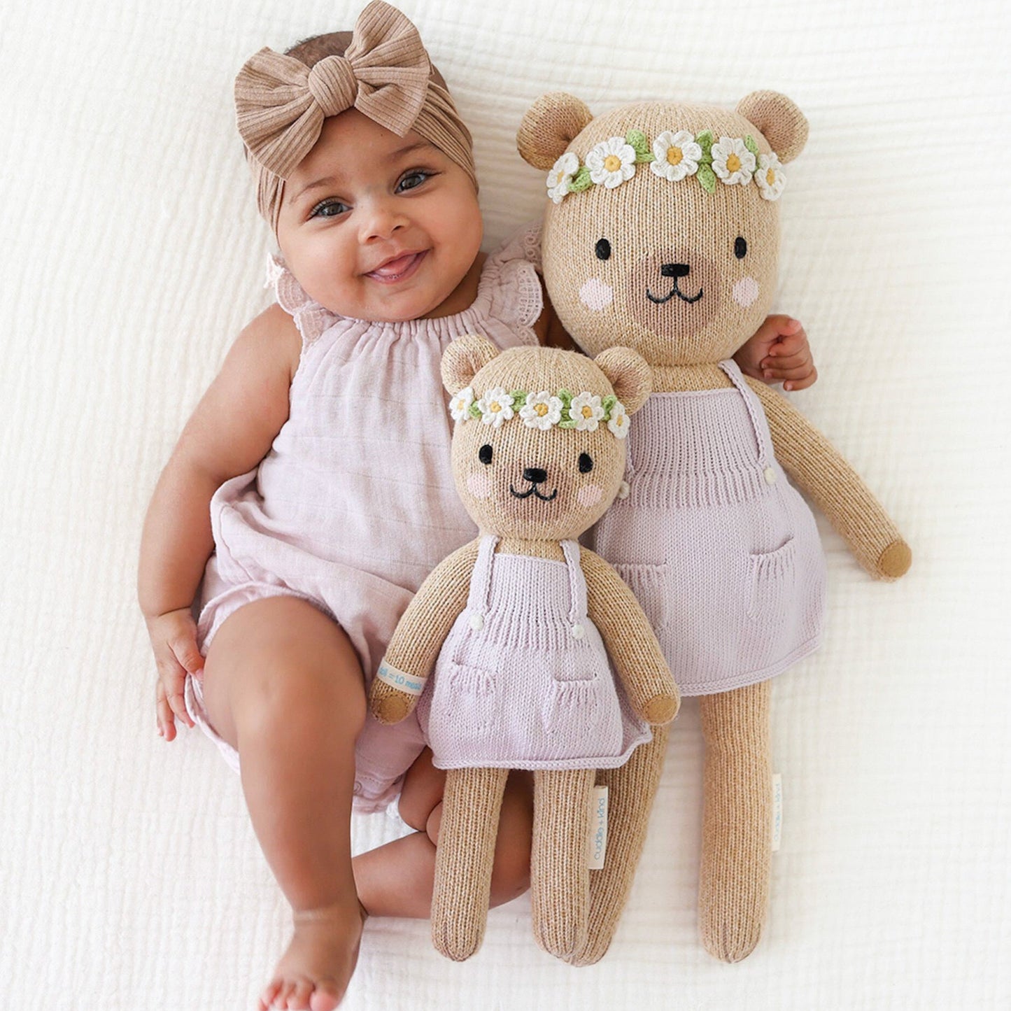 Hand-Knit Stuffed Olivia the Bear