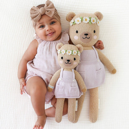 Hand-Knit Stuffed Olivia the Bear