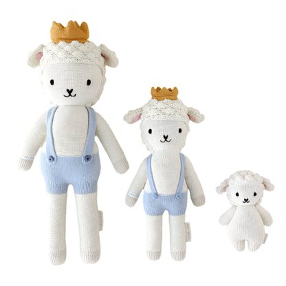 Hand-Knit Stuffed Baby Lamb