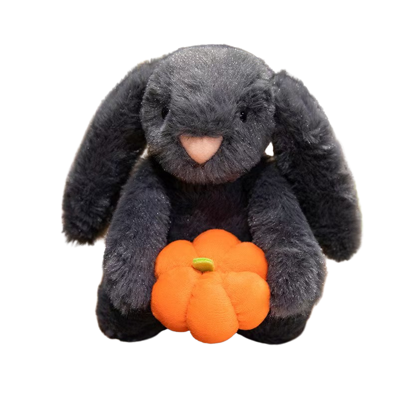 Weighted Stuffed Pumpkin Bunny Plush
