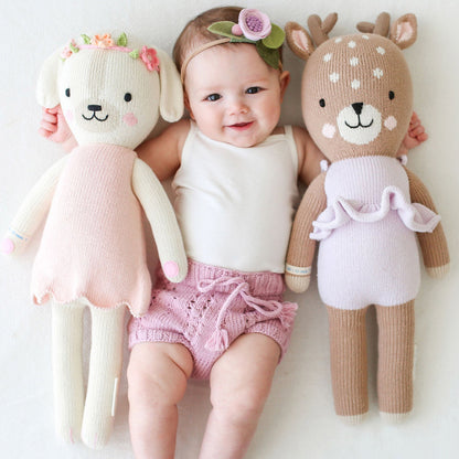 Hand-Knit Stuffed Charlotte  the Dog