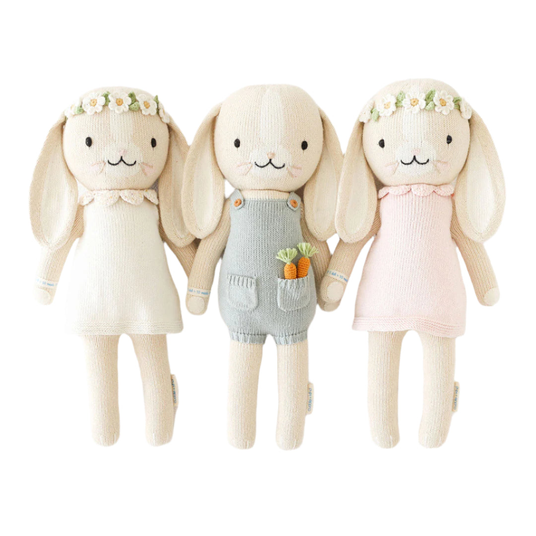 Hand-Knit Stuffed Hannah the Bunny