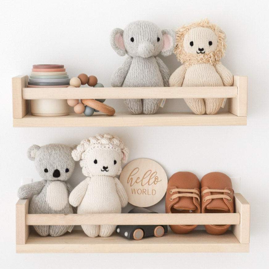 Hand-Knit Stuffed Baby Lion