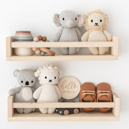 Hand-Knit Stuffed Baby Lion