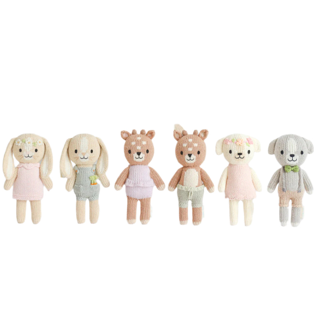 Hand-Knit Stuffed Tiny Charlotte