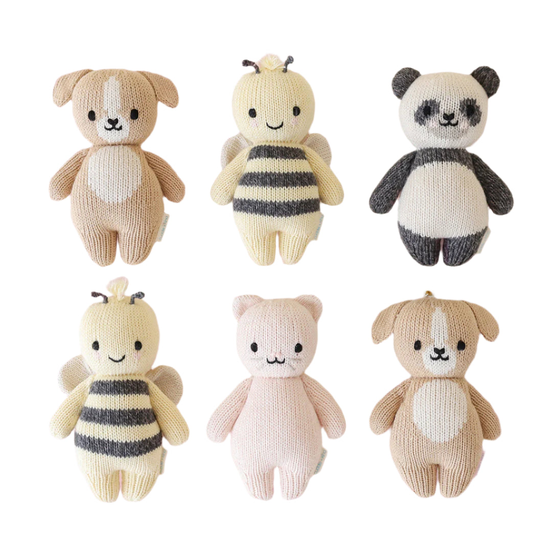 Hand-Knit Stuffed Baby Bee
