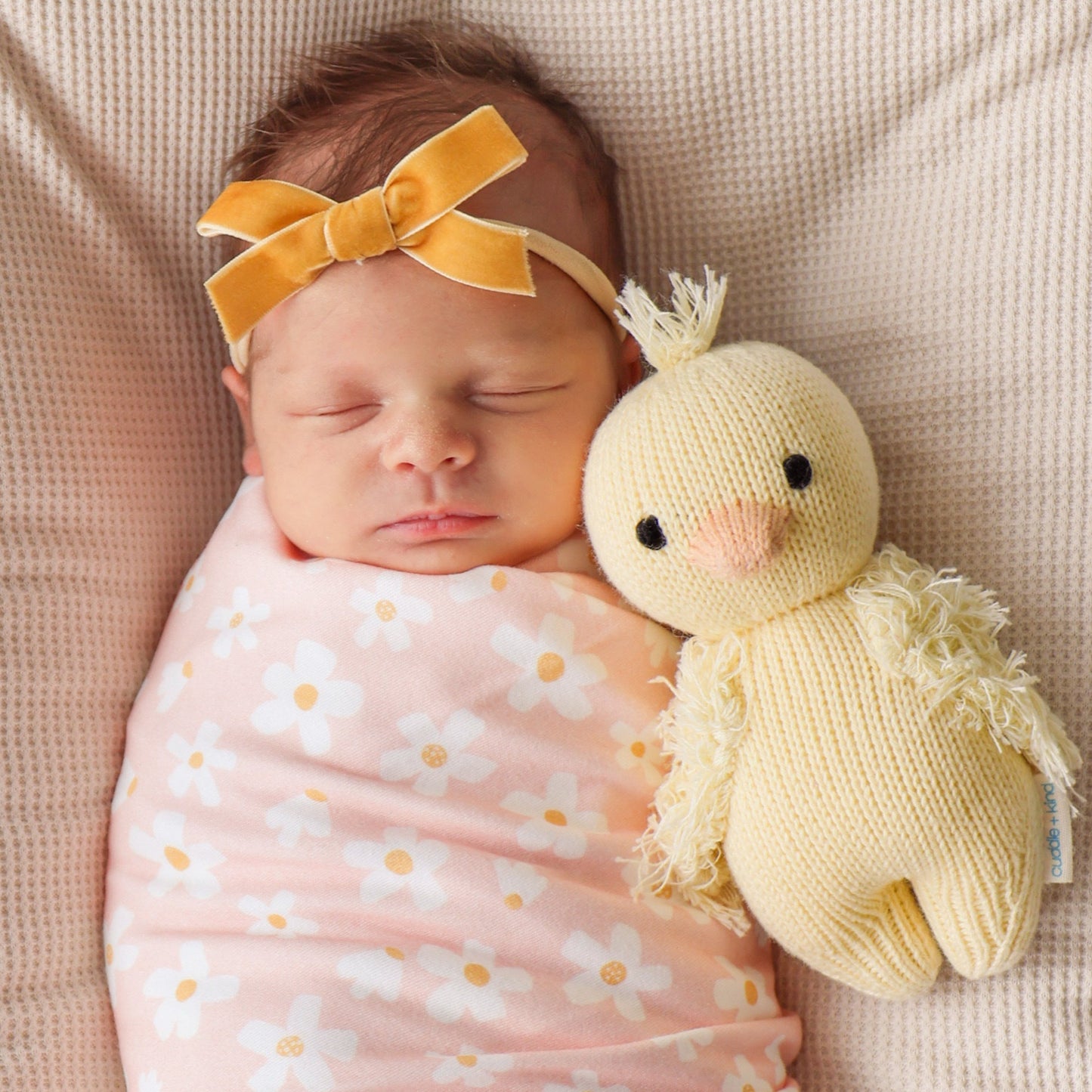 Hand-Knit Stuffed Baby Duck