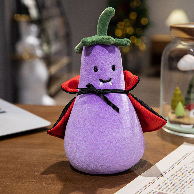 Weighted Stuffed Cloak Eggplant Plush