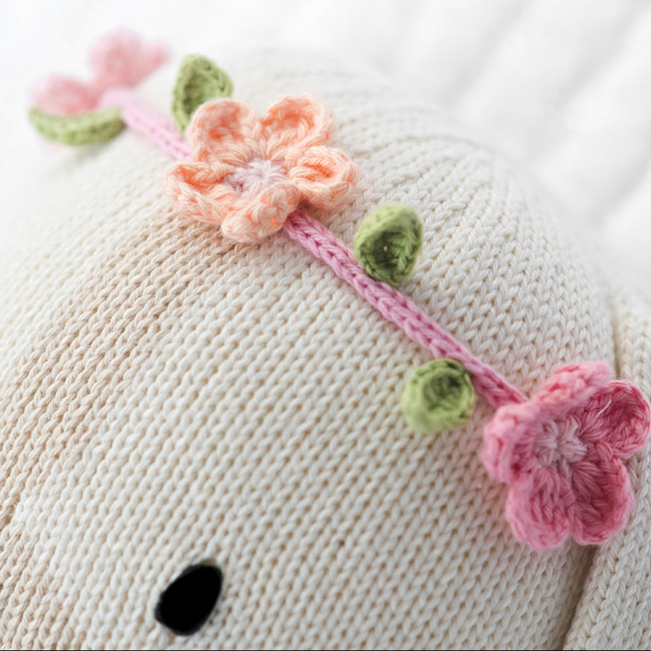 Hand-Knit Stuffed Charlotte  the Dog