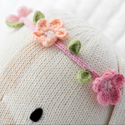 Hand-Knit Stuffed Charlotte  the Dog