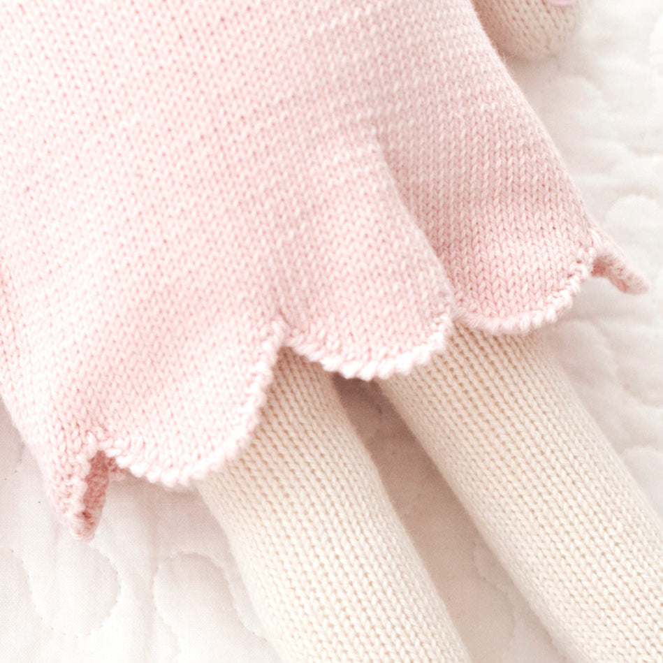 Hand-Knit Stuffed Charlotte  the Dog