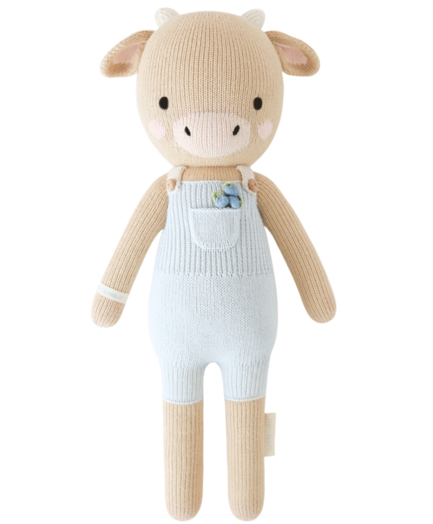 Hand-Knit Stuffed Asher the Cow