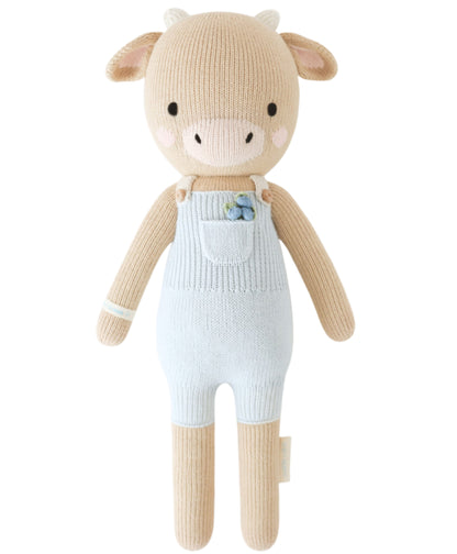 Hand-Knit Stuffed Asher the Cow