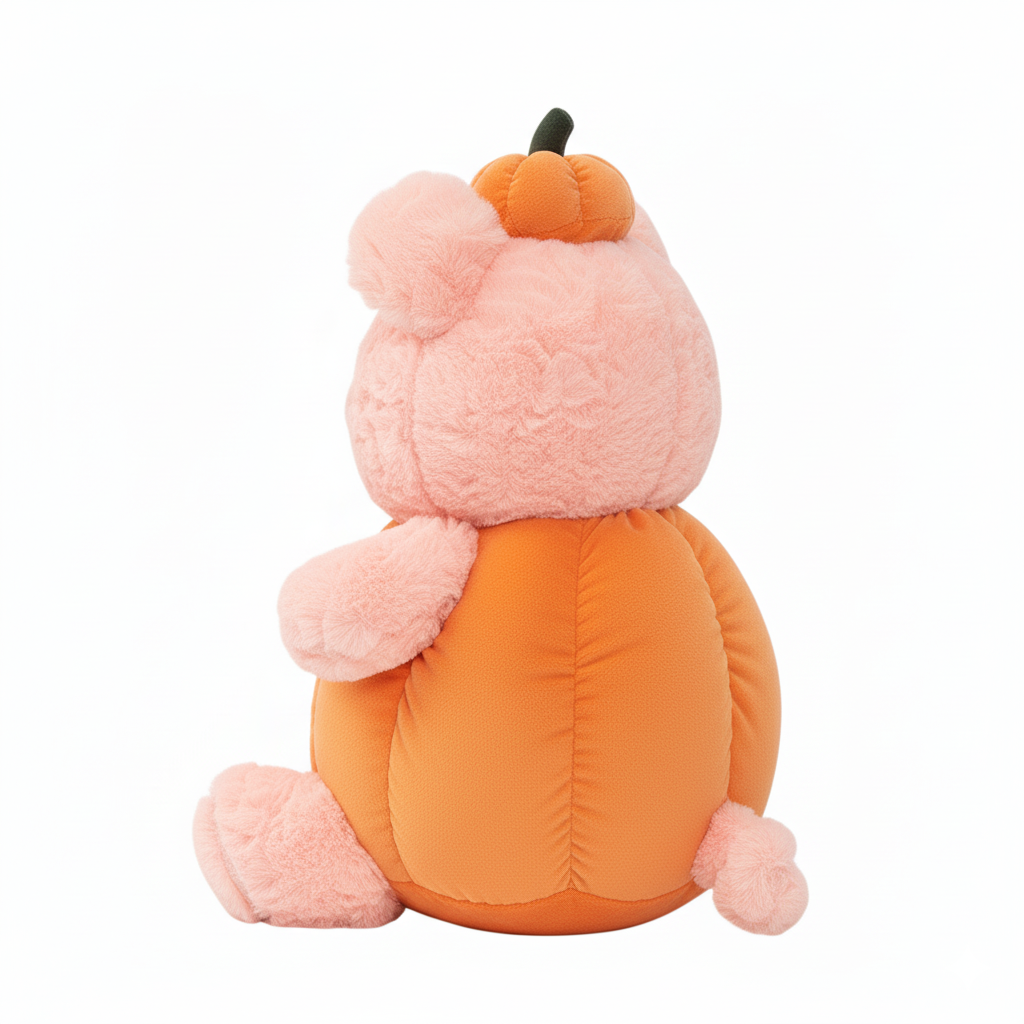 Weighted Stuffed Pumpkin Pig Plush