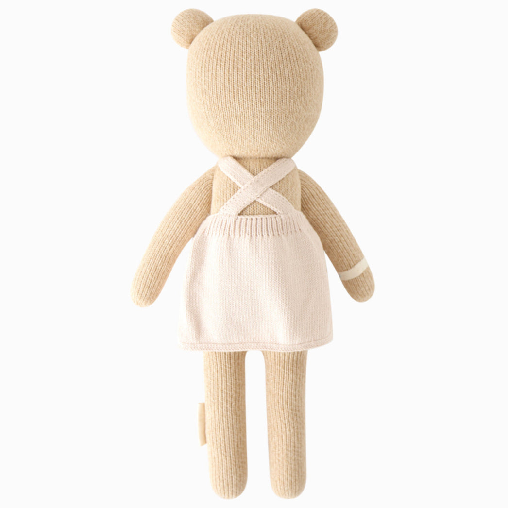 Hand-Knit Stuffed Goldie the Bear