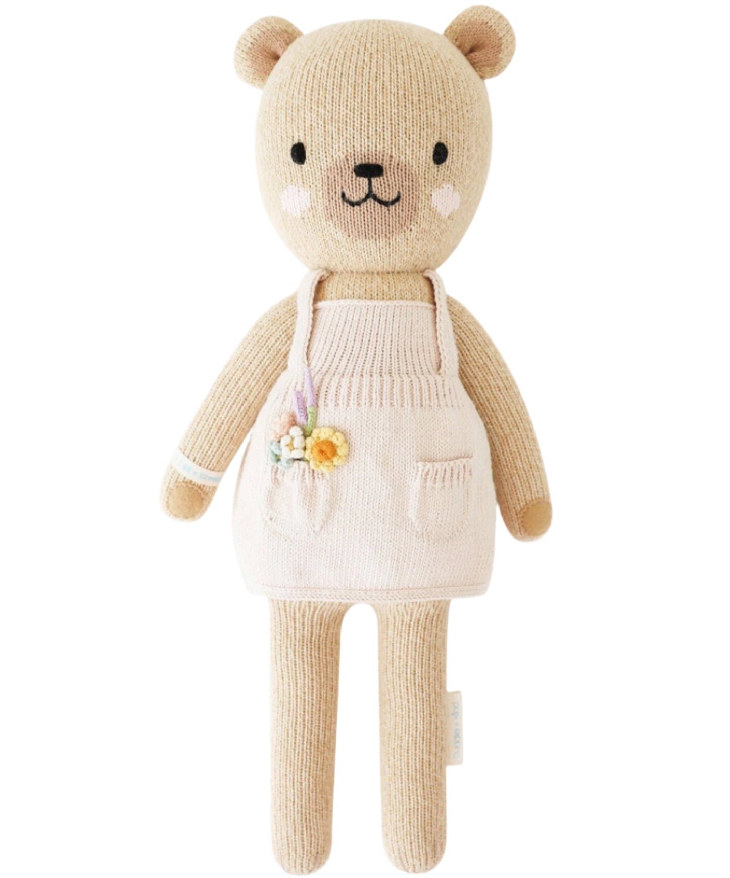 Hand-Knit Stuffed Goldie the Bear