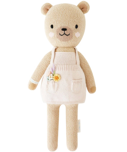 Hand-Knit Stuffed Goldie the Bear