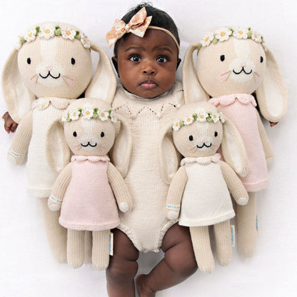 Hand-Knit Stuffed Hannah the Bunny