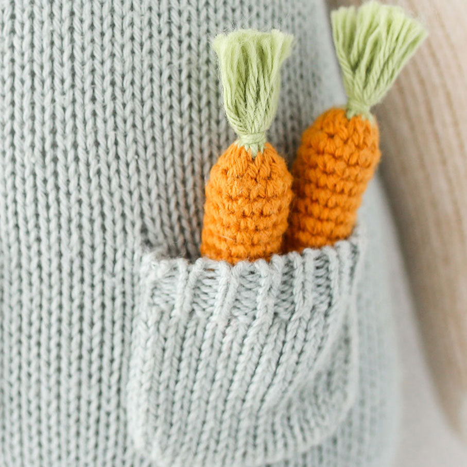 Hand-Knit Stuffed Henry the Bunny