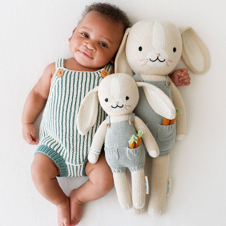 Hand-Knit Stuffed Henry the Bunny