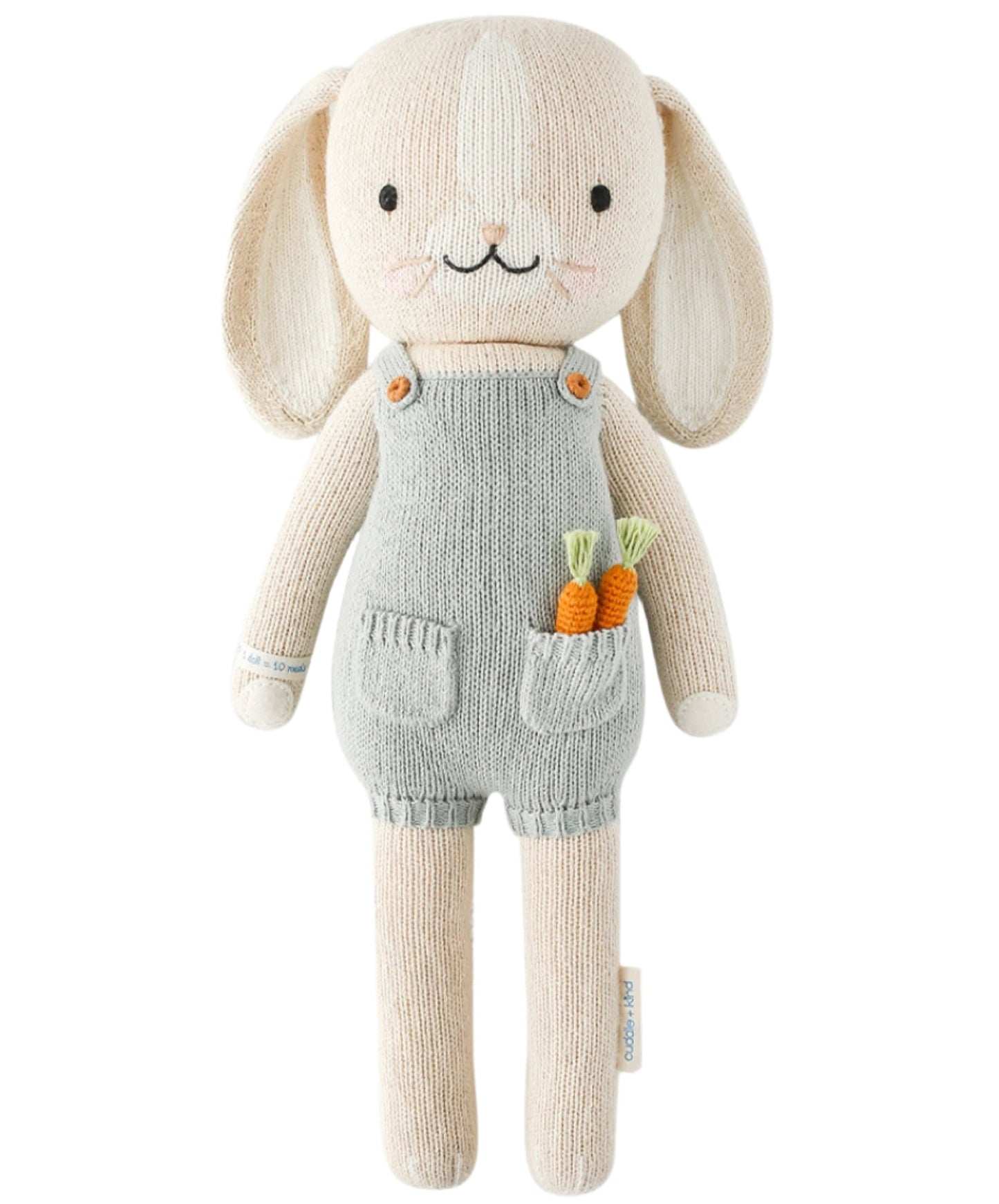 Hand-Knit Stuffed Henry the Bunny