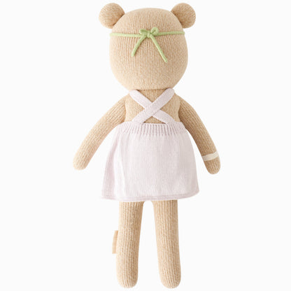 Hand-Knit Stuffed Olivia the Bear