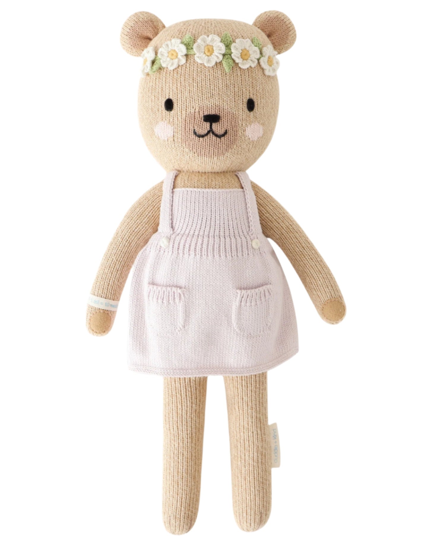 Hand-Knit Stuffed Olivia the Bear