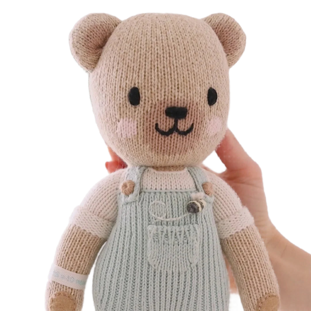 Hand-Knit Stuffed Charlie the Bear