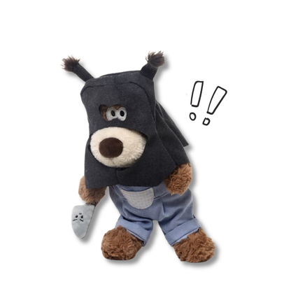Weighted Stuffed Bandit Puppy