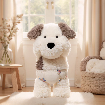 Weighted Stuffed Shy Puppy